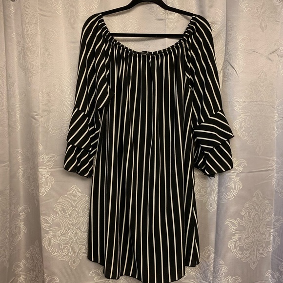 Vibe Dresses & Skirts - B&W Striped Dress
